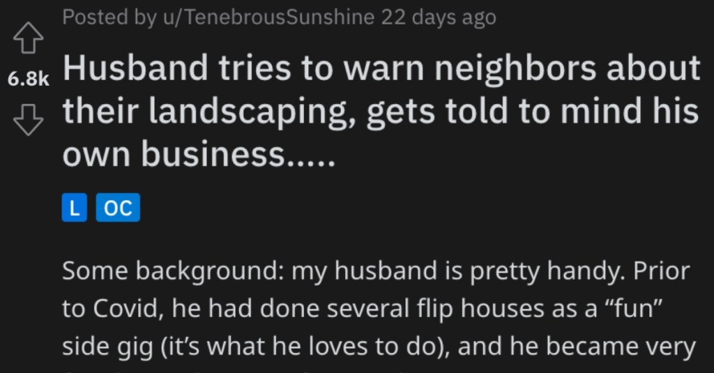 Neighbor Rudely Ignored His Warning About The Landscaping On His Property, So They Suffered The Consequences And Got In Trouble With The City