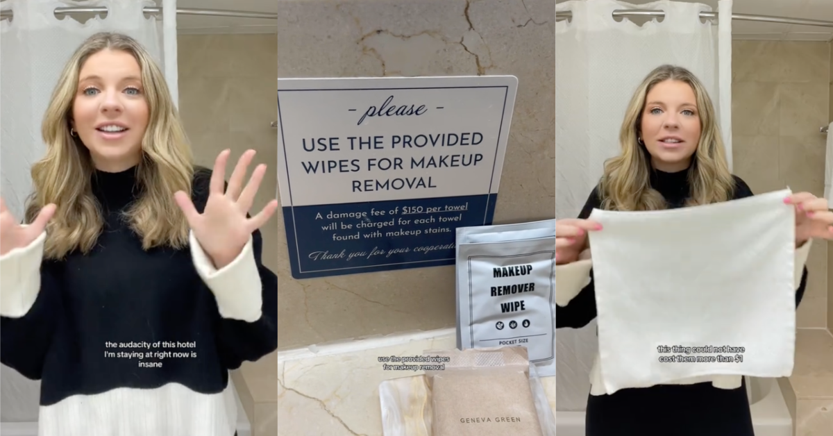 Hotel Was Going To Charge A Customer $150 If She Used A Washcloth To Remove Her Makeup. - 'Have you ever seen this before?'