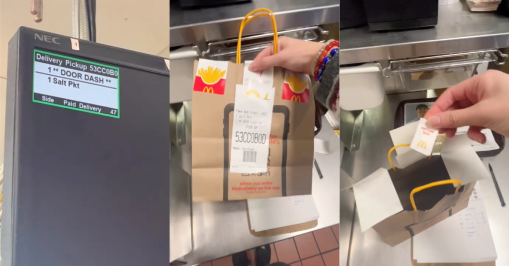 McDonald’s Customer Ordered A Single Packet Of Salt On Doordash And Folks Are Wondering What's Going On. - 'That's a scam oder.'