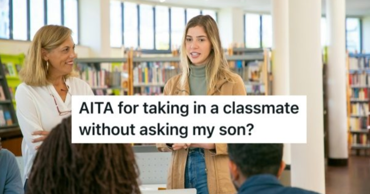 Mom Lets A Struggling Community College Classmate Move In, But Her Teenage Son Revolts And Wants Her To Move Out