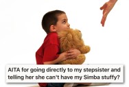 Brother Doesn’t Want To Share A Treasured Plush With His Stepsister. His Mom And Stepdad Think He’s Awful Because Of It.