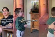 ‘It’s still daddy?’ – He Shaved His Mustache, But Wasn’t Expecting His Toddler’s Big Reaction To The Change