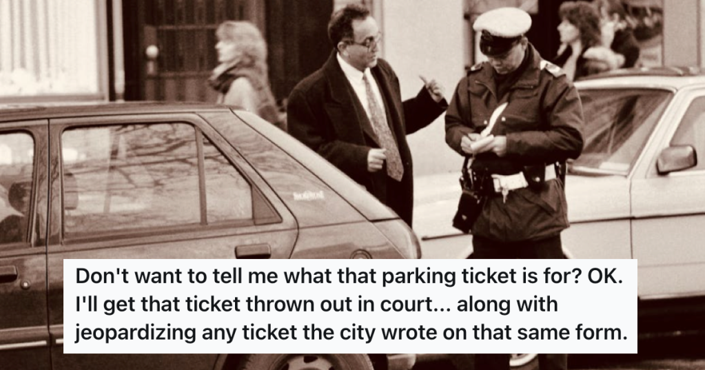 He Got A Parking Ticket And Isn't Told What Law He Broke, So He Turned The Tables In The Most Vicious Legal Way Possible