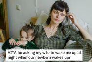 Heavy Sleeping Husband Can’t Figure Out How To Wake Up And Help When His Child Is Screaming Their Head Off