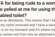 Woman Was Rude To Them About Using A Disabled Toilet, So They Showed Them Proof That They Were Actually Disabled