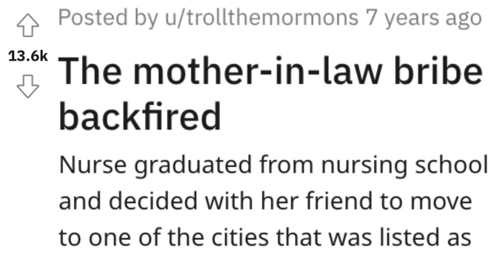Woman’s Mother-In-Law Tried To Pay Her Off To Leave Her Son Because She Didn’t Approve, So She Took The Money And Married Him Anyway