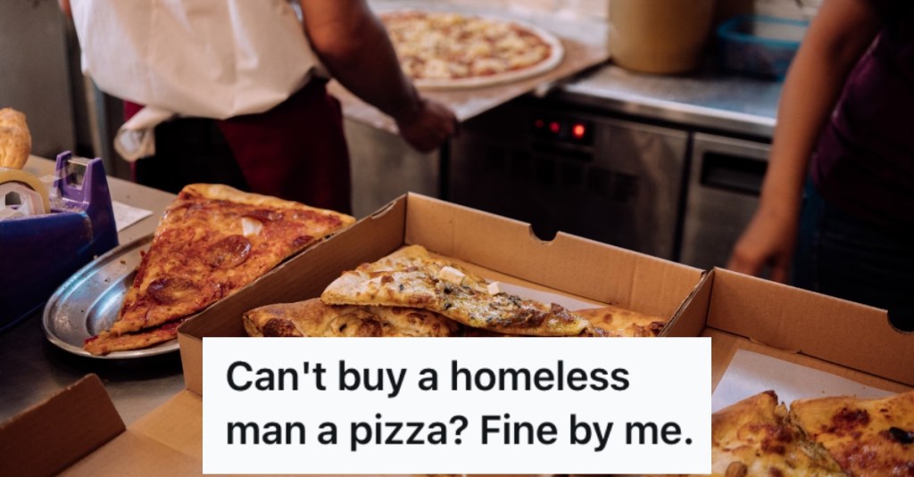 Manager Wouldn’t Let Them Give A Homeless Man A Pizza, So They Conspired With A Customer To Make Sure The Guy Got Free Food