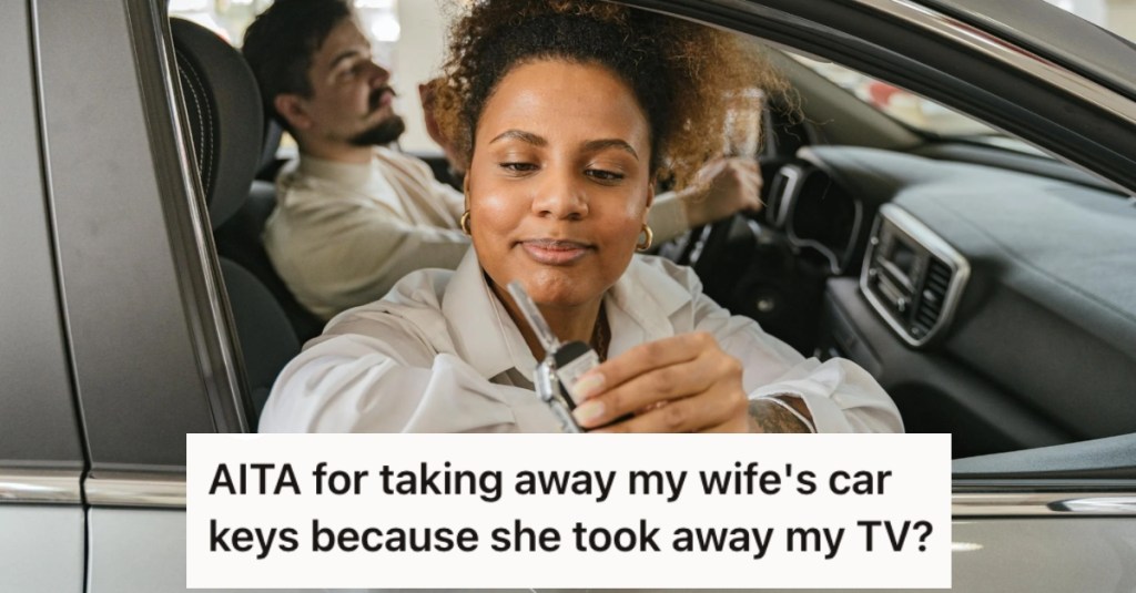 His Wife Took Away The New TV He Bought, So He Won’t Let Her Drive the Car Anymore