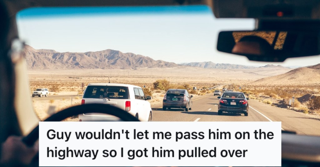 Rude Driver Wouldn’t Let Them Pass, So They Made Sure He Got Pulled Over By The Cops