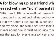 Her Friend Won’t Stop Talking About Her Family’s Money. She Finally Had Enough And Put Her In Her Place.