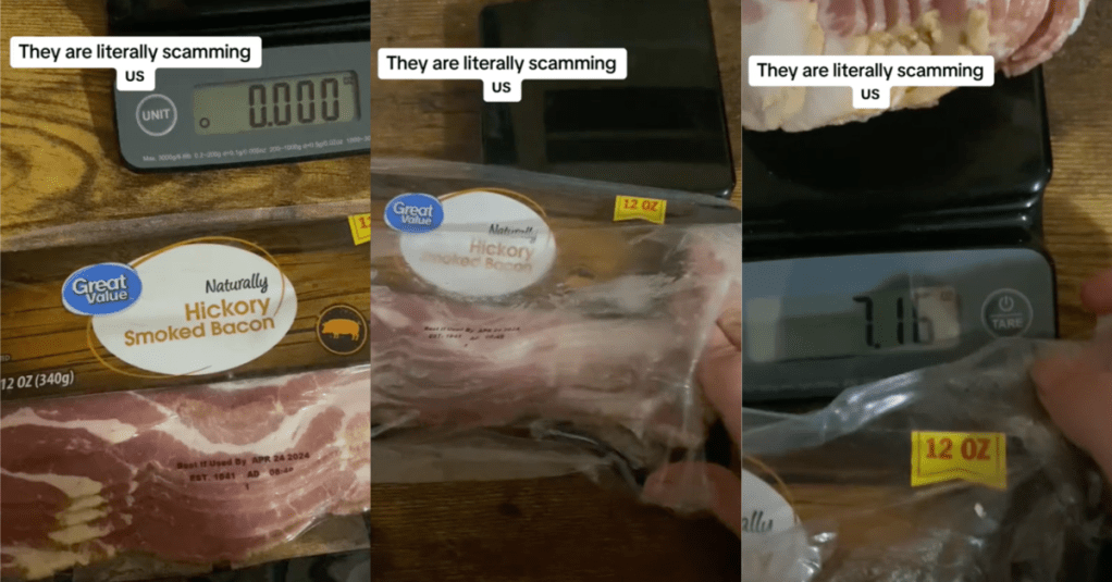 Walmart Customer Reveals The Bacon She Bought Weighed Much Less Than Advertised. - 'This is consumer fraud.'