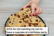 These Parents Rarely Give Their Son Sweets, So They Argued About Him Having A Cupcake At A Birthday Party. He Snuck One Anyway.