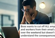 Boss Demands She Cut All Employee Access To Work Over The Weekend, But He Is Furious When He Realizes That Means His Access Is Cut Too