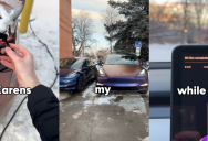 Tesla Owner Demonstrates How He Makes Sure No One Steals His Plug While His Car Is Charging At A Public Charging Station