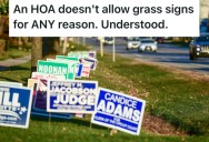 His HOA Fined Him For Putting Grass Signs In His Yard, So He Found A Way To Display Them Without Getting Fined Again