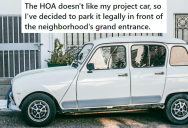 HOA Sends Him A Warning Letter Over His “Project Car,” So He Decided To Park It In Front Of The Neighborhood Entrance