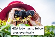 An HOA Stickler Hounded Him With Numerous Silly Rules, But Apparently She Wasn’t Expecting To Have To Follow Them Herself