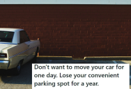 Annoying Man Wouldn’t Give Up His Parking Spot, So The Committee Took It Away From Him For A Year