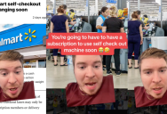 Customer Claims Walmart Is Planning To Make Customers Pay A Subscription Fee To Use Self-Checkout Lanes
