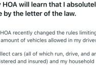 HOA Complained About How Many Vehicles They Have, So They Read The Fine Print And Knew They Had Nothing To Worry About
