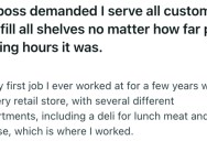 Grocery Store Worker Got Yelled At For Refusing A Customer At Closing Time, But They Couldn’t Clock Overtime. So They Showed Why They Couldn’t Follow Both Rules At Once.