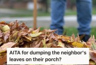 When His Neighbors Didn’t Clean Up Their Leaves, He Did It For Them And Left The Pile On Their Porch To Teach Them a Lesson