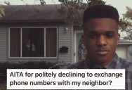 A Nosy Neighbor Wanted To Exchange Phone Numbers, But He Politely Refused. So The Neighbor Blew Up And Now Things Are Tense.