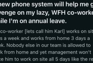 A Work From Home Co-Worker Isn’t Pulling His Weight When They’re In The Office, So They’re Going To Make His Job Unbearable While They’re On Vacation
