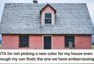 His Son Wants The Family House To Be Painted A Normal Color, But He Says He’s Sticking With Pink No Matter How Embarrassing It Looks