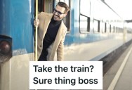 His Boss Took The Company Car Away, Even Though He Needed It. So He Took the Train Into Work To Prove To Their Boss How Long It Would Take.