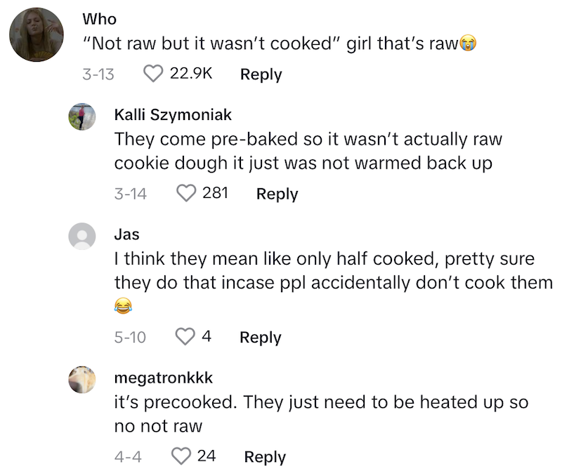 Raw Comment 1 Womans Roommate Realizes Theyve Been Eating Raw Subway Cookies And People Are Losing It