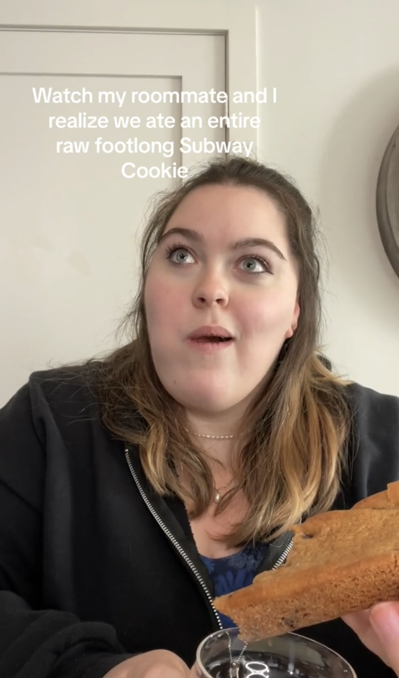 Raw SS 2 Womans Roommate Realizes Theyve Been Eating Raw Subway Cookies And People Are Losing It