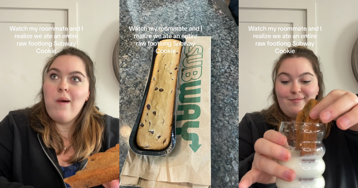 Raw Thumb Womans Roommate Realizes Theyve Been Eating Raw Subway Cookies And People Are Losing It