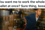 Boss Makes Worker Unload Pallet All At Once, But Then The Store Gets Busy And Customers Can’t Access The Most Popular Aisle