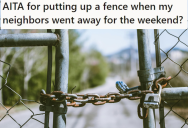 She Wanted To Put Up A Fence, But The Neighbor Was Upset Her Kids Wouldn’t Be Able To Play. So She Waited Until They Were Out Of Town And Did What She Wanted.