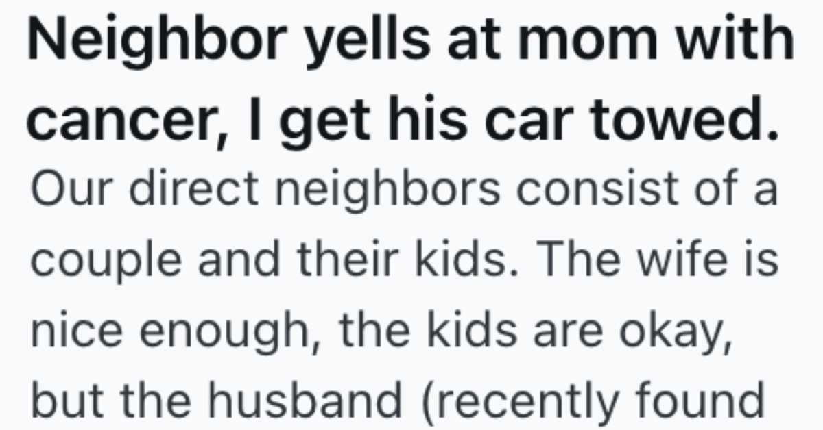 Read more about the article Horrible neighbor wouldn’t stop blocking a woman’s car just to be a jerk, so the woman’s son reported it and had his truck towed » TwistedSifter
