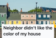 A Neighbor Didn’t Like the Color Of Their House, So They Bought More Houses On The Street And Painted Them The Same Way