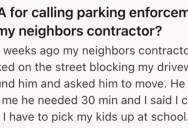 A Contractor Wouldn’t Stop Blocking Their Driveway, So Home Owner Made Sure He Got Penalized For Their Laziness