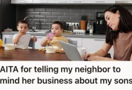 Nasty Neighbor Made A Rude Comment About Her Playful Sons, So She Told Her To Get Off Of Her Property Or She’d Call The Cops