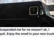 They Got Suspended For No Reason, So They Left A Smelly Present Behind In A Work Truck