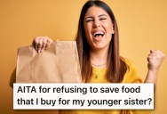 He Refused To Share His Food With His Entitled Younger Sister, So She Throws A Temper Tantrum And Turns Their Parents Against Him