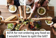 Rude Couple Always Orders Expensive Items, Then Demands Their Friends Split The Bill Evenly. So One Friend Decides To Order Nothing So He Won’t Have To Play Their Game.