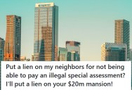 HOA President Lets Condo Deteriorate, Refuses To Release Financial Documents, And Imposes Costly Assessments, So A Homeowner Retaliates With A Lien On The President’s Mansion