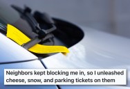 Her Neighbors Kept Blocking Her In Her Driveway, So She Came Up With Some Creative Ways To Stop Them