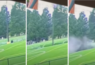 This Video Of A Sinkhole Swallowing A Sports Field Is More Than A Little Unsettling
