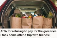 Friends Went On A Trip And Brought A Lot Of Groceries, So He Took Home A Lot Of Leftovers To Avoid Waste. Now His Friend Wants Him To Pay For Them, But He’s Refusing Because It Wasn’t Discussed Beforehand.