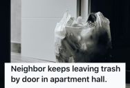 His Neighbor Leaves Trash Outside His Door Instead Of Taking It To The Dumpster, So He Slashed The Bags Until He Finally Learned