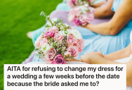 Months Ago She Showed The Bride A Pic Of The Dress She’s Wearing To The Wedding, But Now The Bride Wants Her To Buy A Brand New One