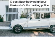 Neighbor Demands He Stop Parking Outside Her House, So Instead He Blocks Her Driveway With His Tiny Car