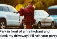 Inconsiderate Neighbor Kept Parking In Front of Their House And Blocked A Fire Hydrant, So They Made Sure The Police Found Out About It